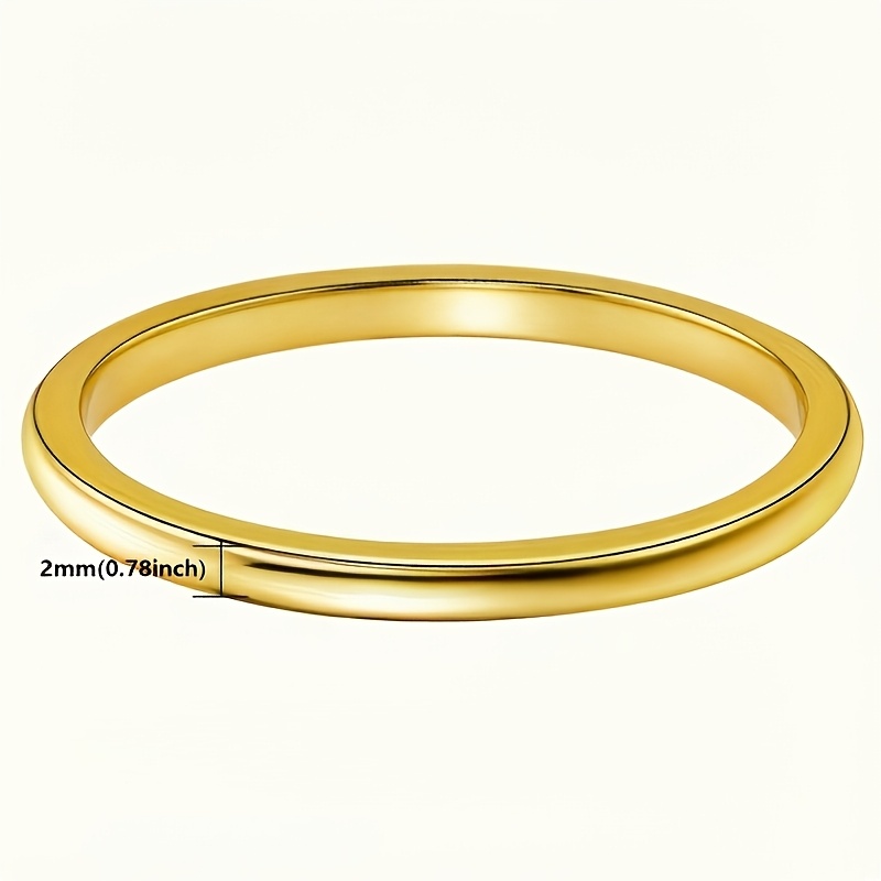Women's 18K Golden Plated Engagement Wedding Band Ring
